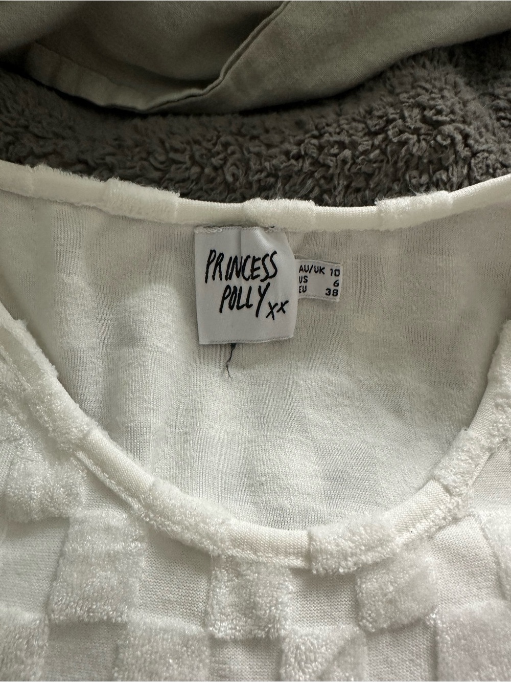 Princess Polly White Crop Tank - Picture 3 of 4